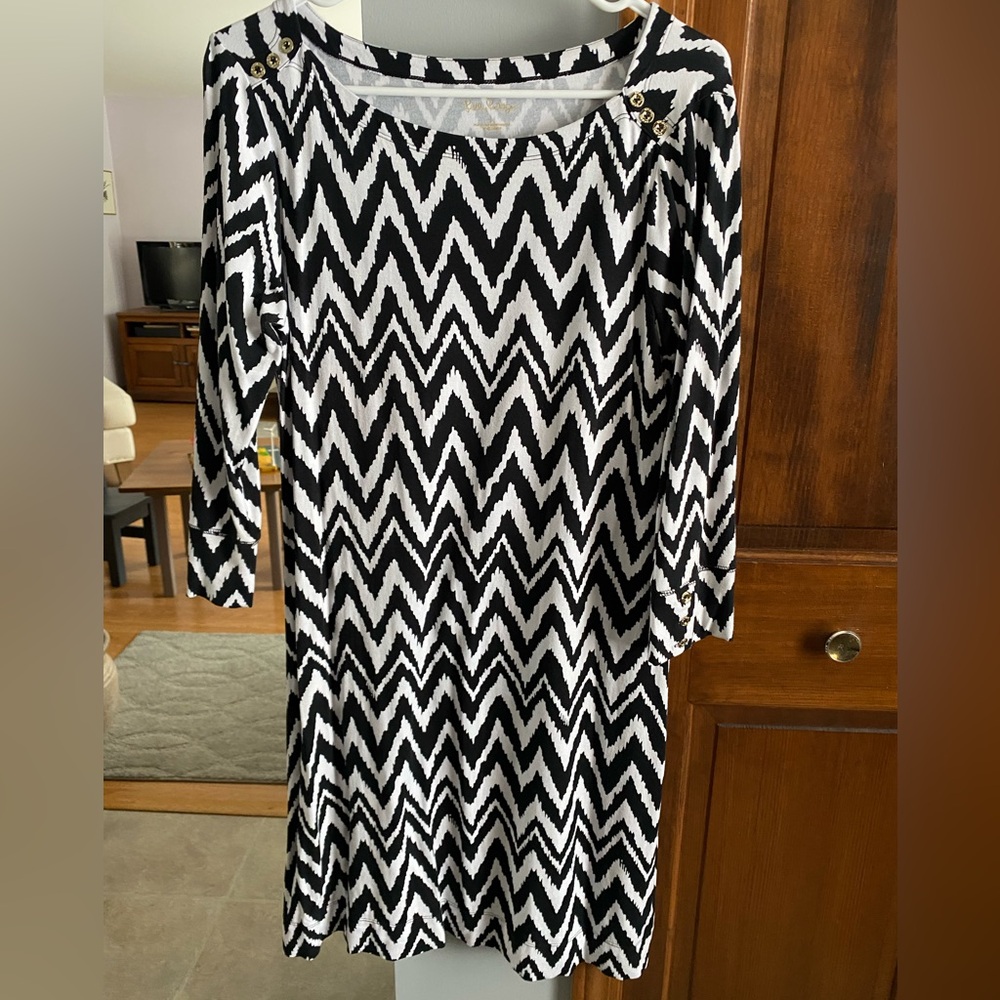 Lilly Pulitzer Black and White Zigzag Dress